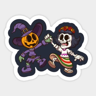 Halloween And Day Of The Dead Sticker